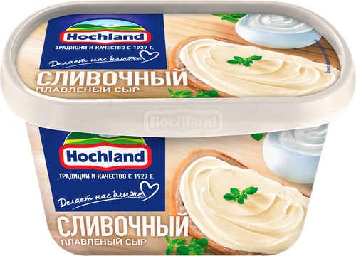 Сыр плавленый HOCHLAND сливочный 55%, без змж, 400г, вид