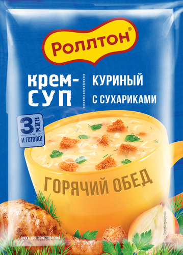 Крем-суп РОЛЛТОН Куриный с сухариками, 21г, фотография