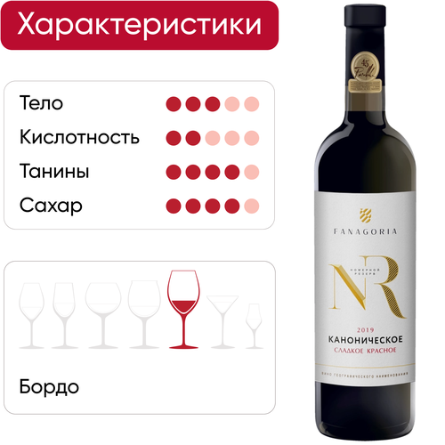 Вино FANAGORIA Номерной Резерв Каноническое красное сладкое, 0.75л, крупный план