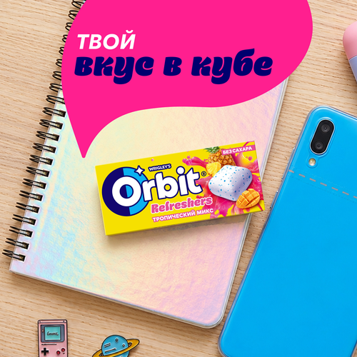 Жевательная резинка ORBIT Refreshers Тропик, 16г, фотография