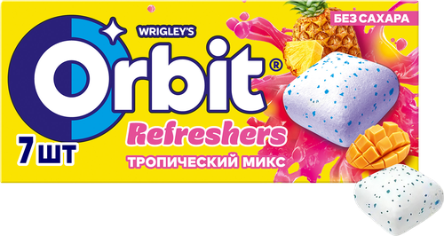 Жевательная резинка ORBIT Refreshers Тропик, 16г, вид