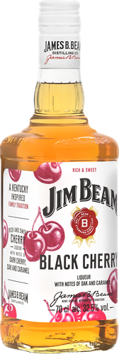 Напиток спиртной JIM BEAM Black Cherry, 32,5%, 0.7л, крупный план