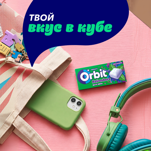 Жевательная резинка ORBIT Refreshers Мята, 16г, изображение