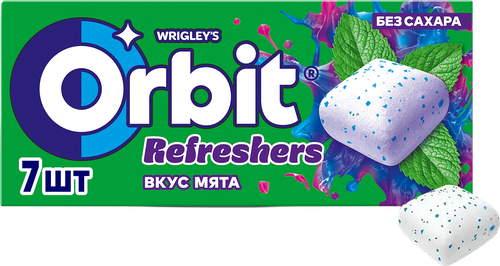 Жевательная резинка ORBIT Refreshers Мята, 16г, изображение