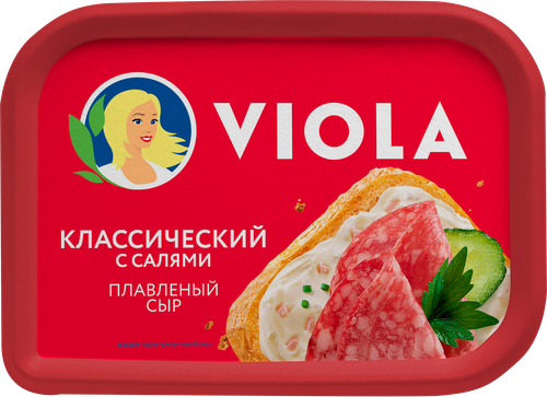 Сыр плавленый VIOLA Классический с салями 35%, без змж, 190г, изображение