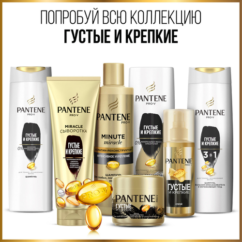 Шампунь для тонких, ослабленных волос PANTENE Густые и крепкие, 400мл, вид