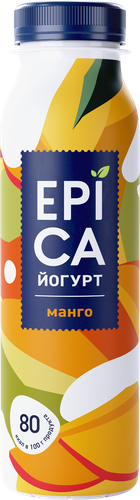 Йогурт питьевой EPICA с манго 2,5%, без змж, 260г, детальное фото