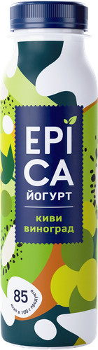 Йогурт питьевой EPICA с киви и виноградом 2,5%, без змж, 260г, картинка