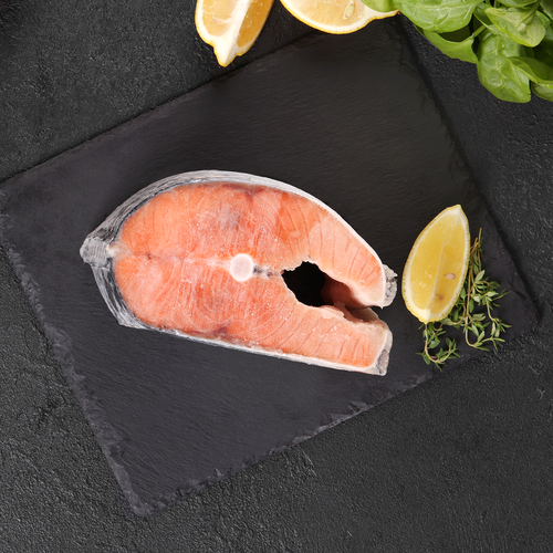 Лосось Атлантический замороженный кусок ЛЕНТА FRESH, весовой, фото