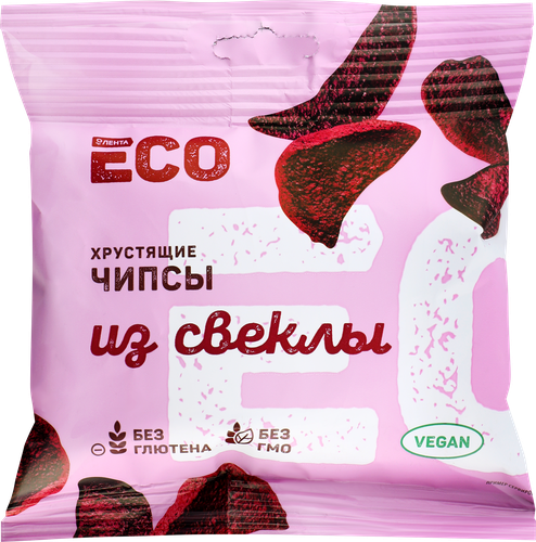 Чипсы овощные ЛЕНТА ЕСО Хрустящие, из свеклы, 25г, изображение