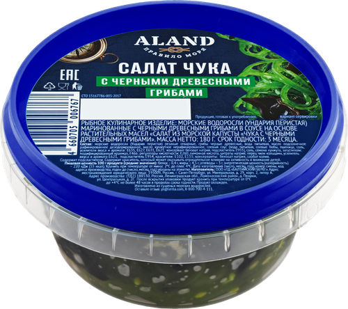 Салат ALAND Чука, с древесными грибами, 180г, крупный план