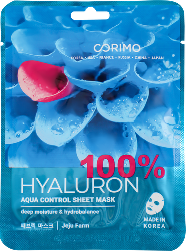 Маска для лица CORIMO Акваконтроль 100% hyaluron, 22г, картинка