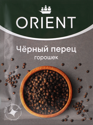 Перец черный ORIENT горошек, 10г, крупный план