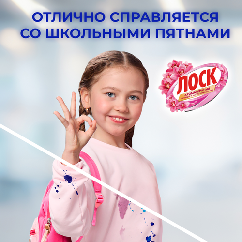 Стиральный порошок ЛОСК Ароматерапия Орхидея и масло макадамии, 4,05кг, картинка