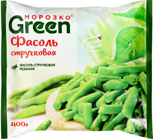 Фасоль стручковая замороженная МОРОЗКО Green, 400г, вид