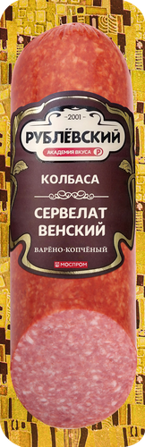 Колбаса варено-копченая РУБЛЁВСКИЙ Сервелат Венский, 300г, детальное фото