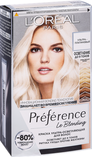 Краска для волос PREFERENCE Ультра-платиновый, 242г, картинка