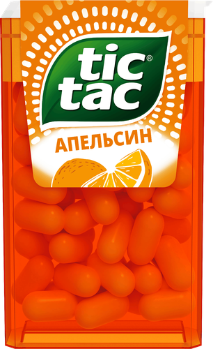 Драже TIC-TAC Апельсин, 16г, крупный план