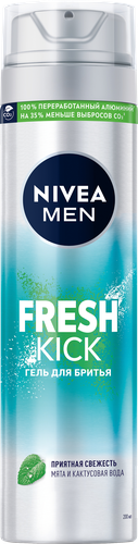 Гель для бритья NIVEA Men Fresh kick Приятная свежесть с мятой, 200мл, фото