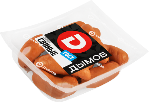 Сардельки ДЫМОВ Свиные, категория Б, 920г, детальное фото