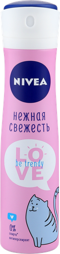 Антиперспирант-спрей женский NIVEA Love Be Trendy Нежная свежесть, 150мл, детальное фото