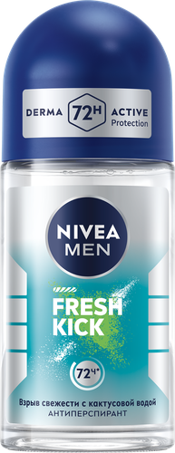 Антиперспирант роликовый мужской NIVEA Men Fresh&nbsp;Kick, 50мл, картинка