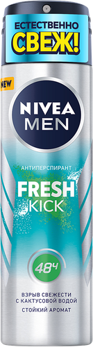 Антиперспирант-спрей мужской NIVEA Fresh&nbsp;Kick, 150мл, фотография
