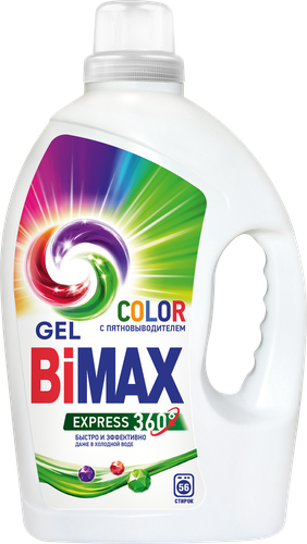 Гель для стирки BIMAX Color, 1,95л, фото