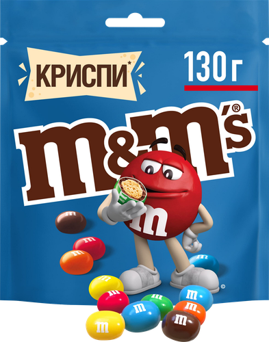 Драже M&M'S Криспи, 130г, вид