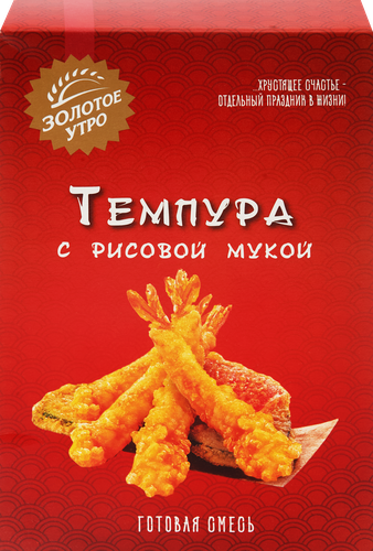 Смесь мучная ЗОЛОТОЕ УТРО Темпура с рисовой мукой, 130г, детальное фото