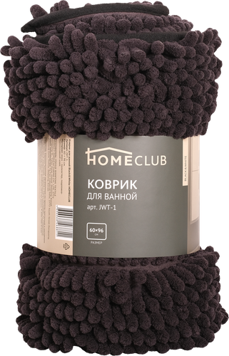 Коврик для ванной HOMECLUB Black&White 60x96см, шенил, в ассортименте Арт. JWT-1, изображение