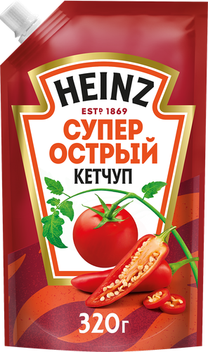 Кетчуп HEINZ Супер острый, 320г, вид