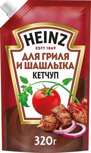 Кетчуп HEINZ Для гриля и шашлыка, 320г, крупный план