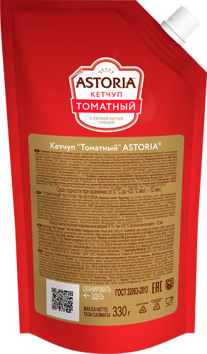 Кетчуп АСТОРИЯ Томатный, 330г, детальное фото