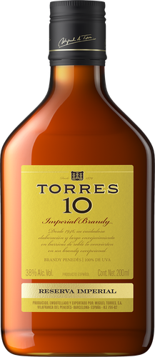 Бренди TORRES 10 Gran Reserva 38%, 0.2л, фотография