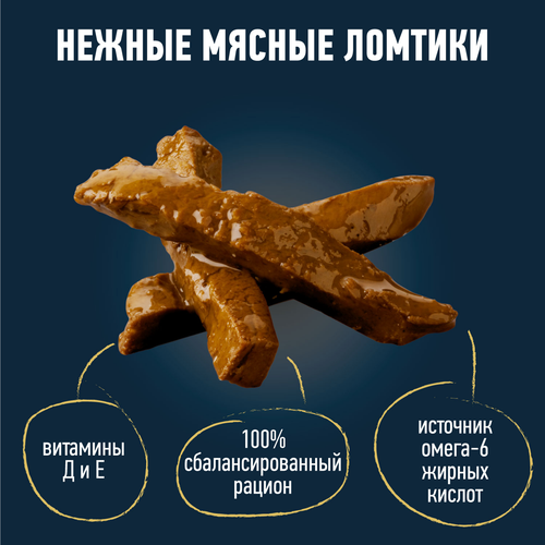 Корм влажный для взрослых кошек FELIX Мясные ломтики Утка, 75г, картинка