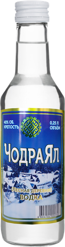 Водка ЧОДРА ЯЛ Лесная деревня 40%, 0.25л