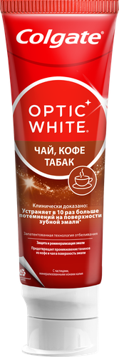 Зубная паста COLGATE отбеливающая для ценителей чая, кофе и табака с натуральными маслами мяты, 75мл, изображение