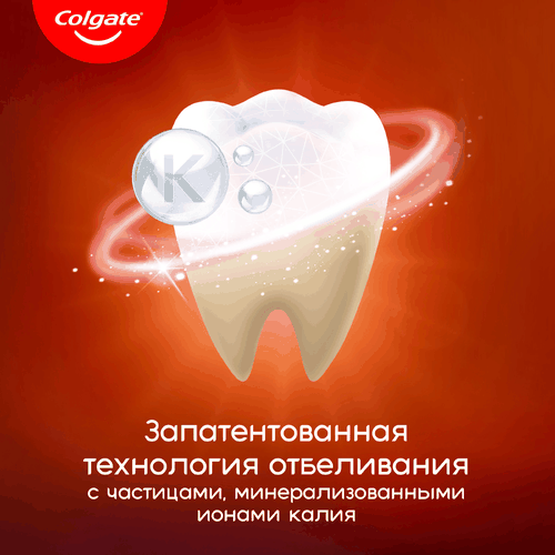 Зубная паста COLGATE отбеливающая для ценителей чая, кофе и табака с натуральными маслами мяты, 75мл, крупный план