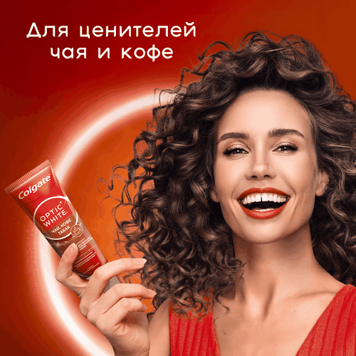 Зубная паста COLGATE отбеливающая для ценителей чая, кофе и табака с натуральными маслами мяты, 75мл, фото
