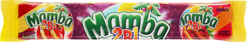 Конфета жевательная MAMBA микс из двух фруктово-ягодных вкусов, 79,5г, фотография