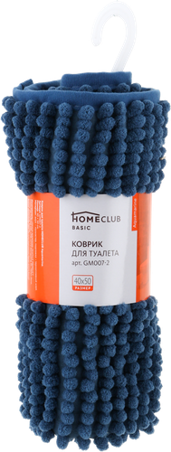 Коврик для туалета и ванной HOMECLUB Aquamarine 40х50см, в ассортименте, 
шенилл, Арт. GM007-2, детальное фото