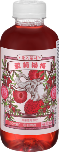 Напиток ELEPHANT In the Tea Forest, жасминовый холодный чай со вкусом Китайской земляники, 0.52л, вид