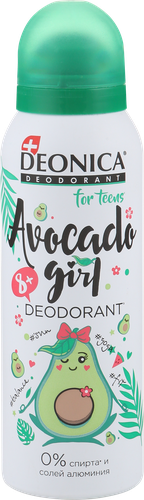 Дезодорант-спрей подростковый DEONICA For teens Avocado Girl, 125мл, картинка