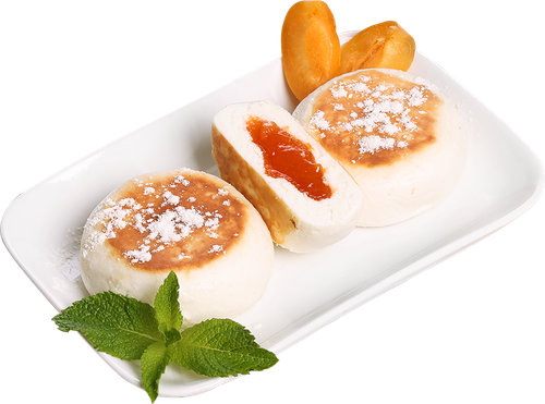 Сырники с абрикосовой начинкой ЛЕНТА FRESH, весовые, крупный план