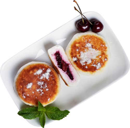 Сырники с вишневой начинкой ЛЕНТА FRESH, весовые, фотография