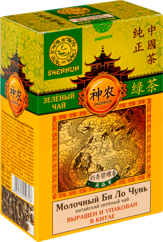 Чай зеленый SHENNUN Молочный Би Ло Чунь китайский, листовой, 100г, картинка