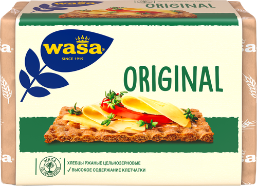 Хлебцы WASA ржаные цельнозерновые, 275 г, крупный план