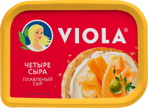 Сыр плавленый VIOLA Четыре сыра 50%, без змж, 400г, изображение