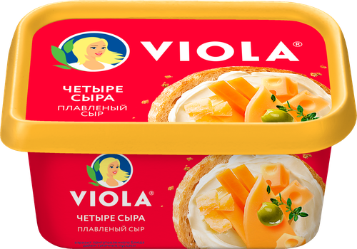 Сыр плавленый VIOLA Четыре сыра 50%, без змж, 400г, крупный план